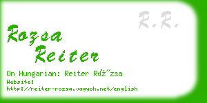 rozsa reiter business card